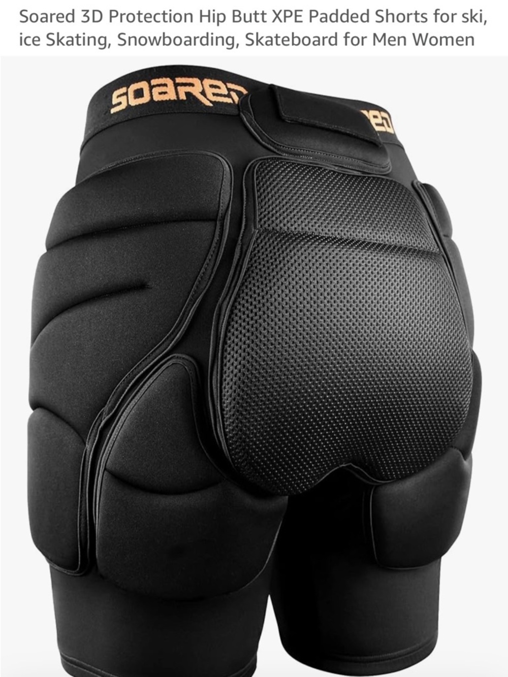 Small black padded shorts for sports